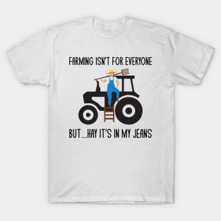 Funny Farmer Farming Tractor Pun Jokes Humor T-Shirt